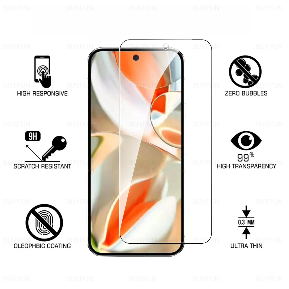 6 in 1 Glass For Google Pixel 9 10 Pro XL Cover Tempered Glass Case Friendly 9a 8 8A 7 7A 6 6A 5G Screen Protector HD Lens Film