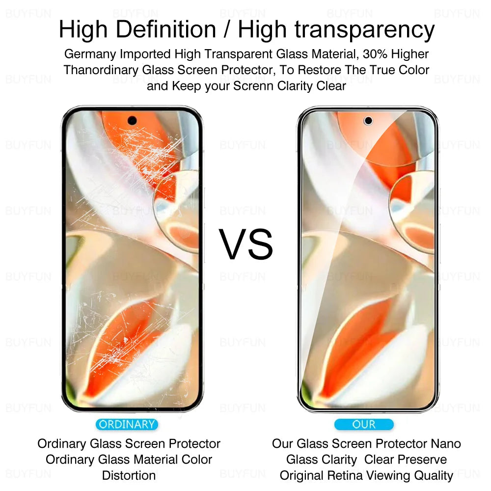 6 in 1 Glass For Google Pixel 9 10 Pro XL Cover Tempered Glass Case Friendly 9a 8 8A 7 7A 6 6A 5G Screen Protector HD Lens Film