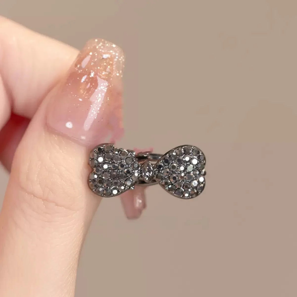 Mini Diamond Butterfly Knot Hair Clip Side Duckbill Hair Clip Fragrant Style Fresh Sweet Headwear for Women Diamond Hairpin