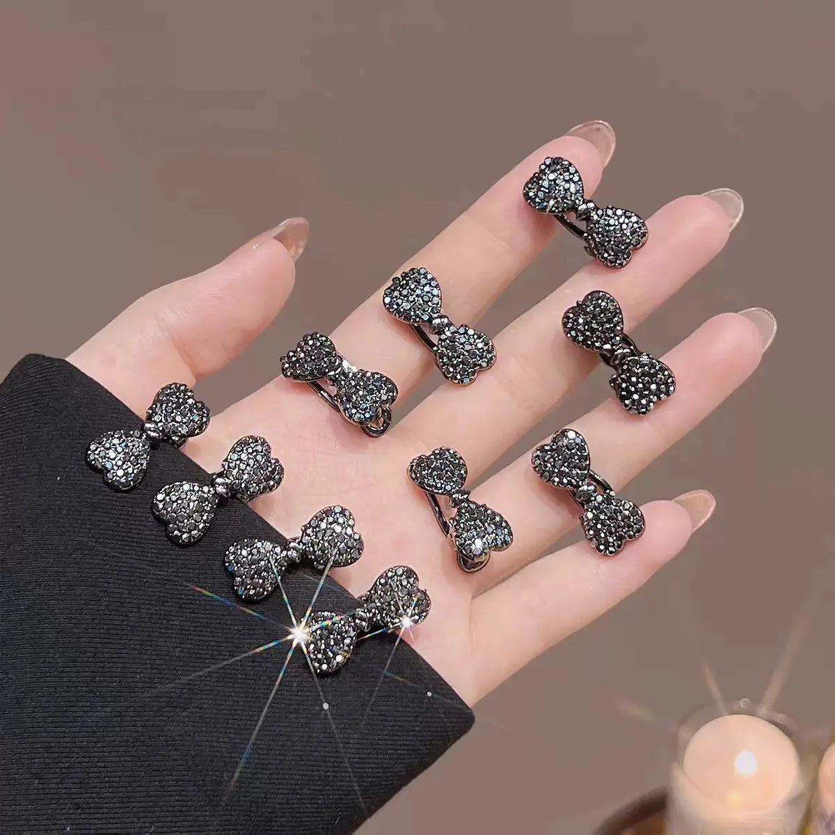 Mini Diamond Butterfly Knot Hair Clip Side Duckbill Hair Clip Fragrant Style Fresh Sweet Headwear for Women Diamond Hairpin