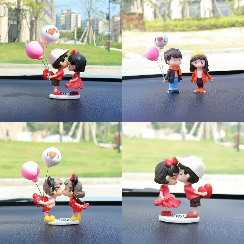 Car Accessories Interior Woman Ornament Cute Creative Desktop Couple Valentine's Day Present Car Center Console Decoration