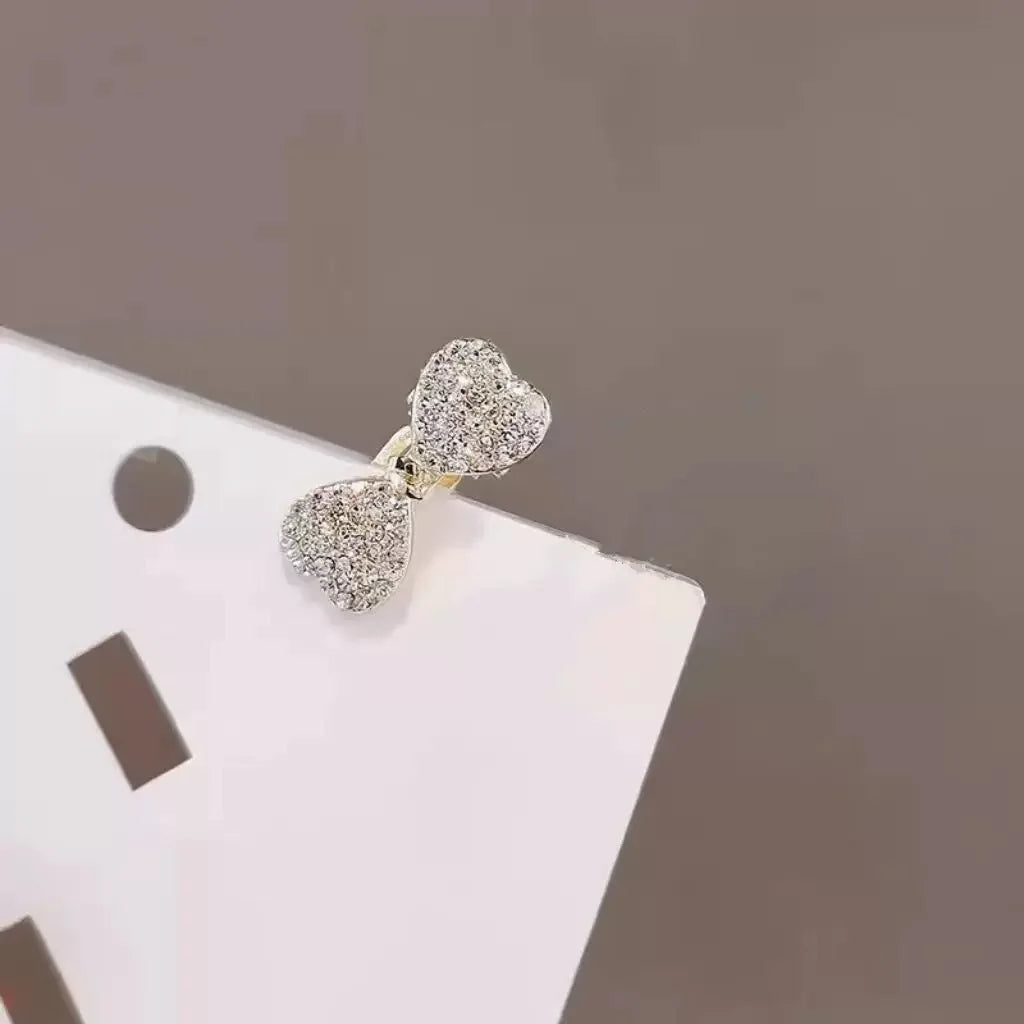 Mini Diamond Butterfly Knot Hair Clip Side Duckbill Hair Clip Fragrant Style Fresh Sweet Headwear for Women Diamond Hairpin