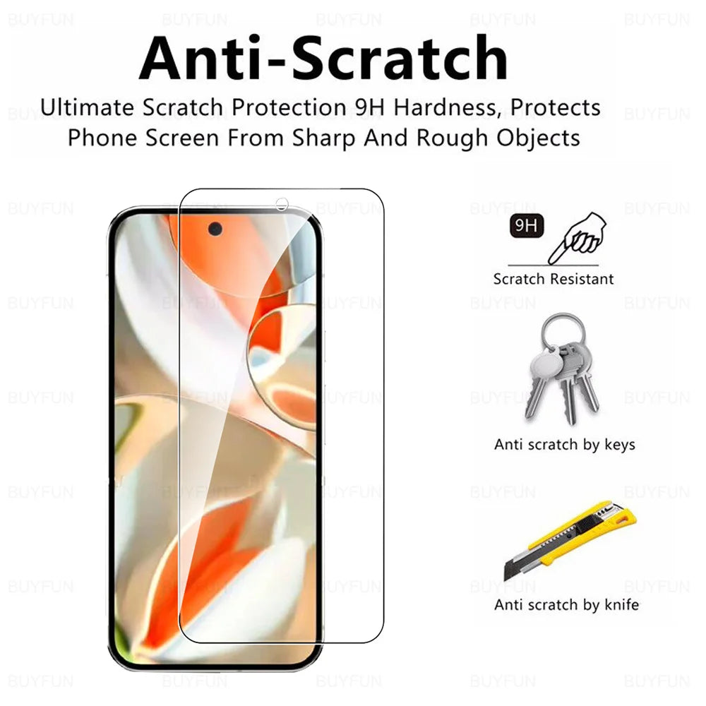 6 in 1 Glass For Google Pixel 9 10 Pro XL Cover Tempered Glass Case Friendly 9a 8 8A 7 7A 6 6A 5G Screen Protector HD Lens Film