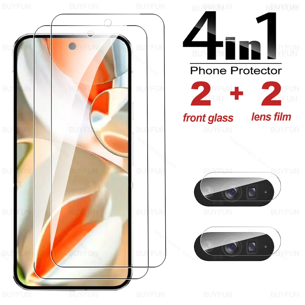 6 in 1 Glass For Google Pixel 9 10 Pro XL Cover Tempered Glass Case Friendly 9a 8 8A 7 7A 6 6A 5G Screen Protector HD Lens Film