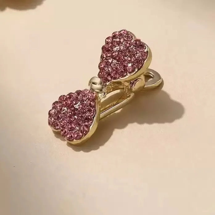 Mini Diamond Butterfly Knot Hair Clip Side Duckbill Hair Clip Fragrant Style Fresh Sweet Headwear for Women Diamond Hairpin